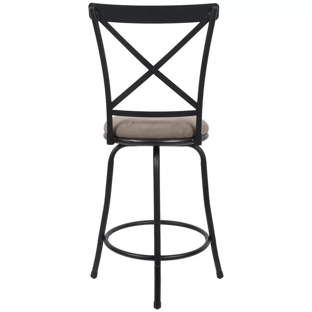 Scaun de bar rotativ cu înălțime reglabilă și spătar model X